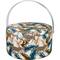 SINGER® Large Jungle Print Premium Round Sewing Basket with Travel Sewing Kit